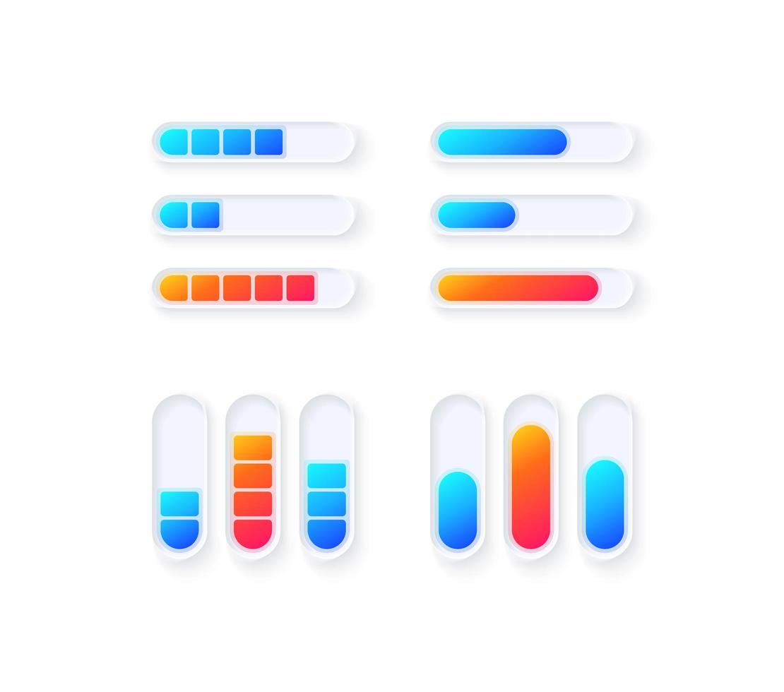 Gauge Levels, UI Elements Kit vector