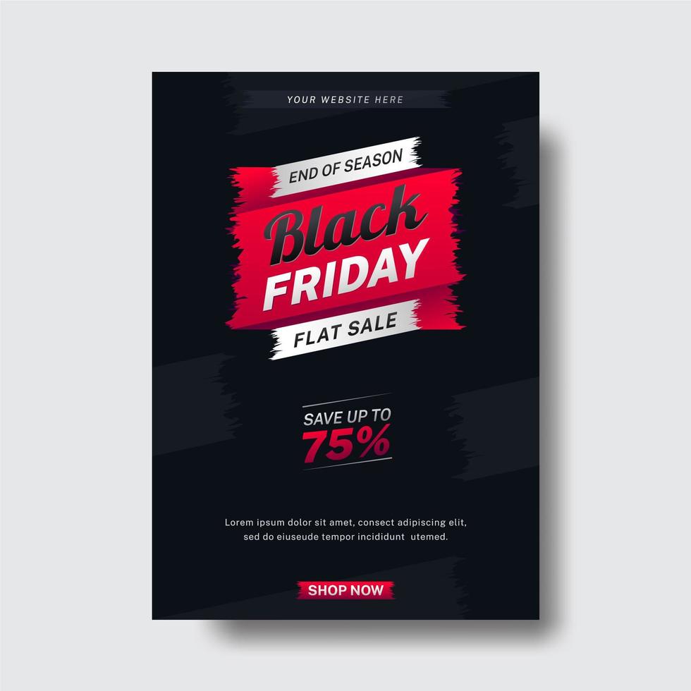 Black Friday Promotional Sale Flyer vector