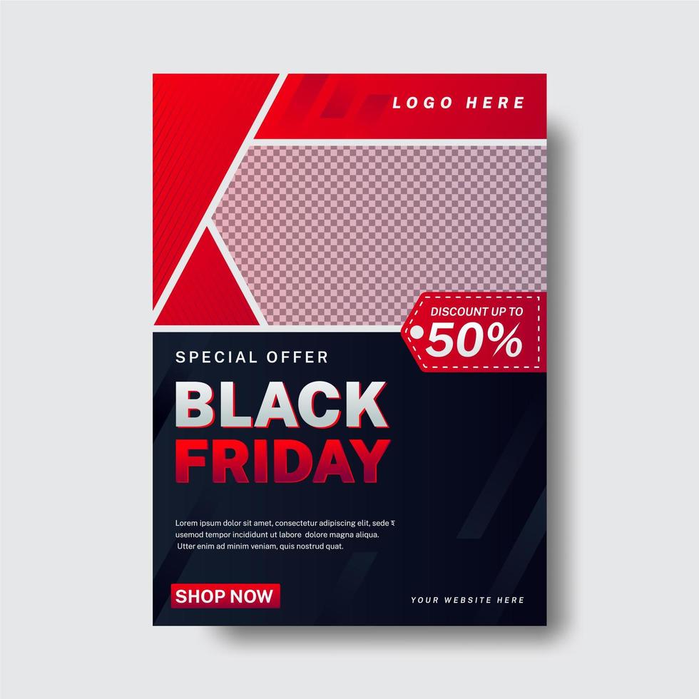 Modern Abstract Black Friday Flyer vector