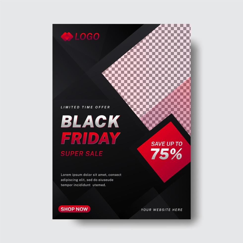 Modern Abstract Black Friday Flyer vector