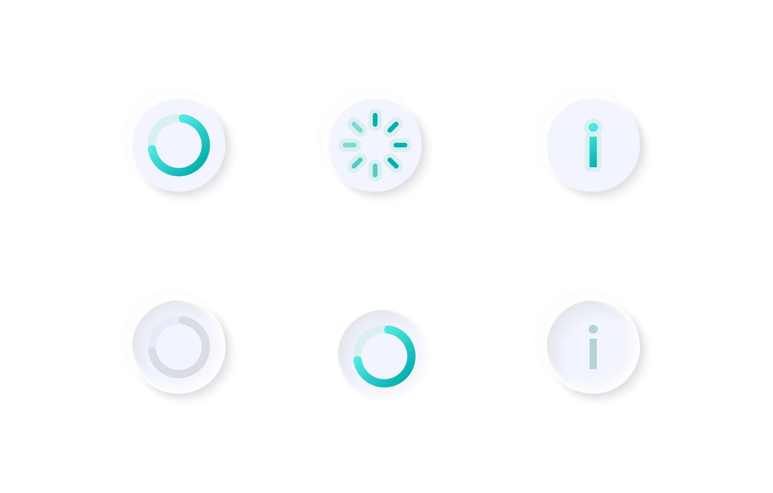 Progress Circles UI Elements Kit vector