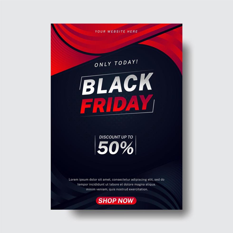 Black Friday Promotional Flyer vector