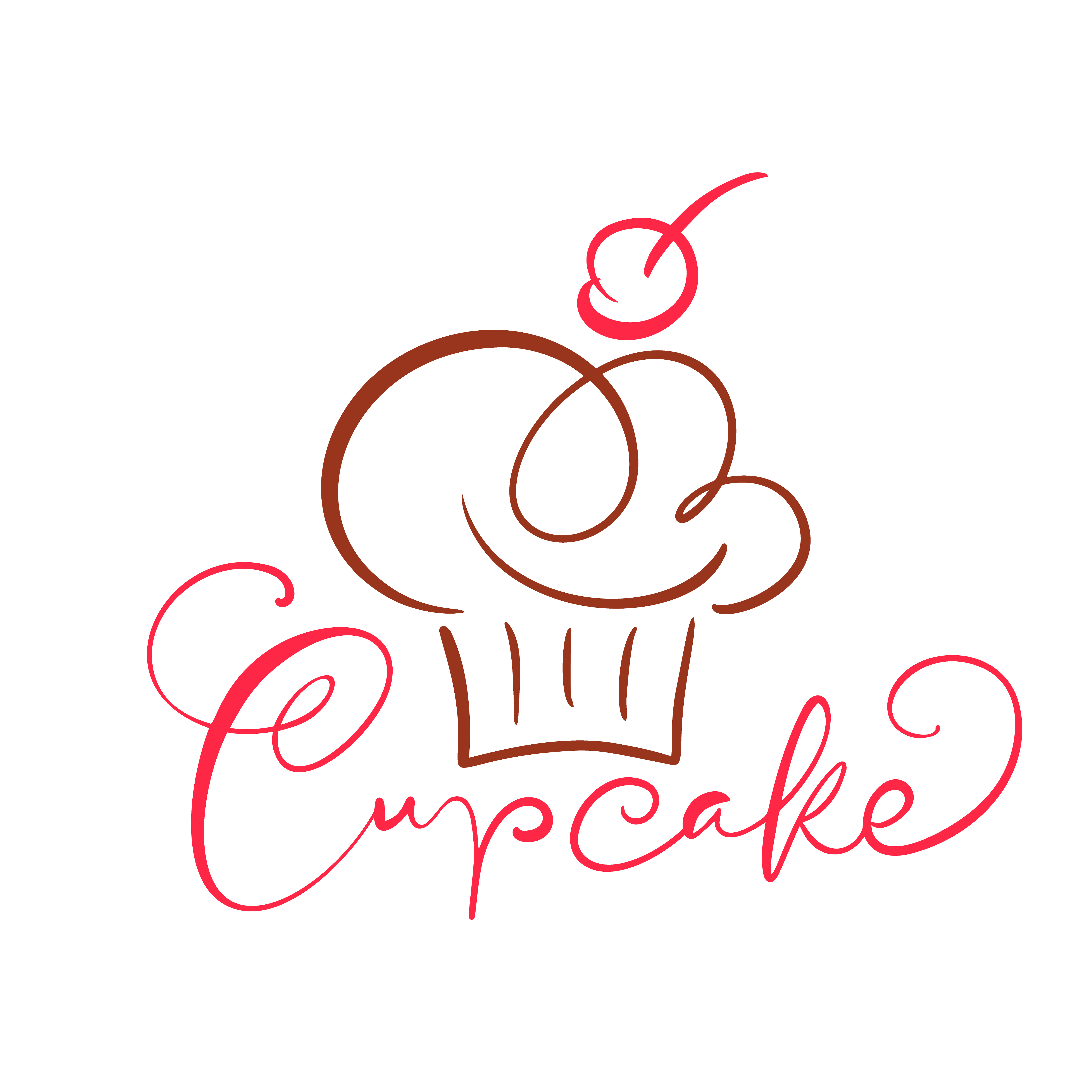 Cupcake calligraphic text design 1434936 Vector Art at Vecteezy