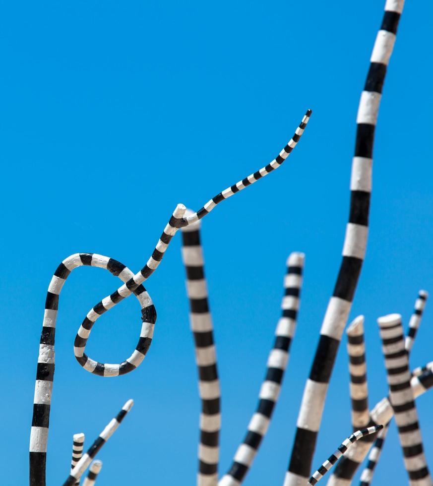 Bondi Beach, Australia, 2020 - Striped sculpture during the day photo