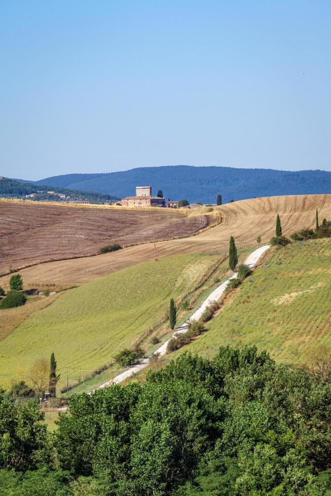 Road through the countryside photo