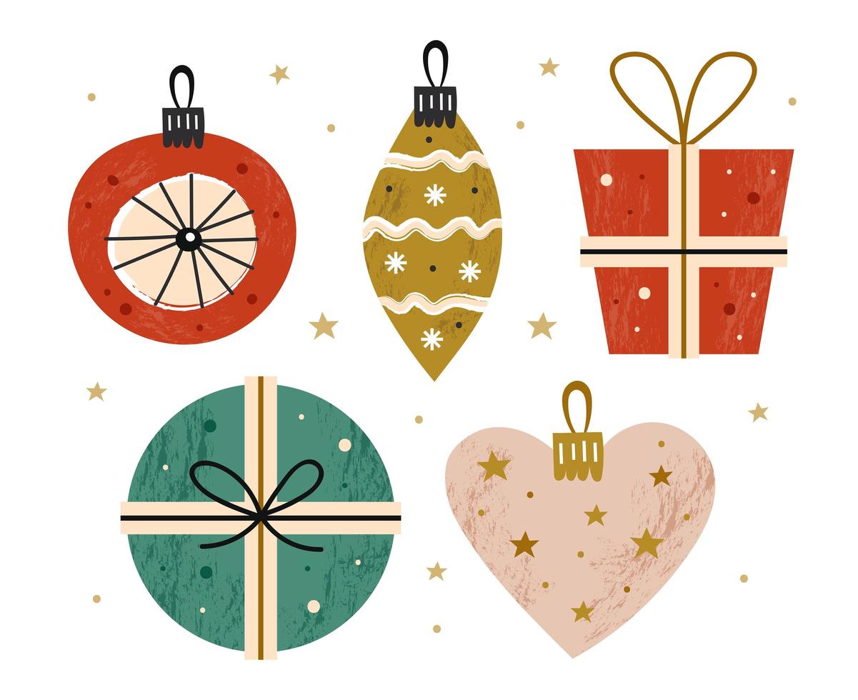 Christmas tree decor vector