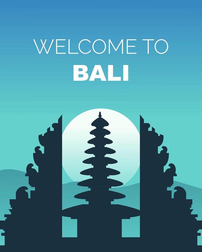 Bali poster template vector