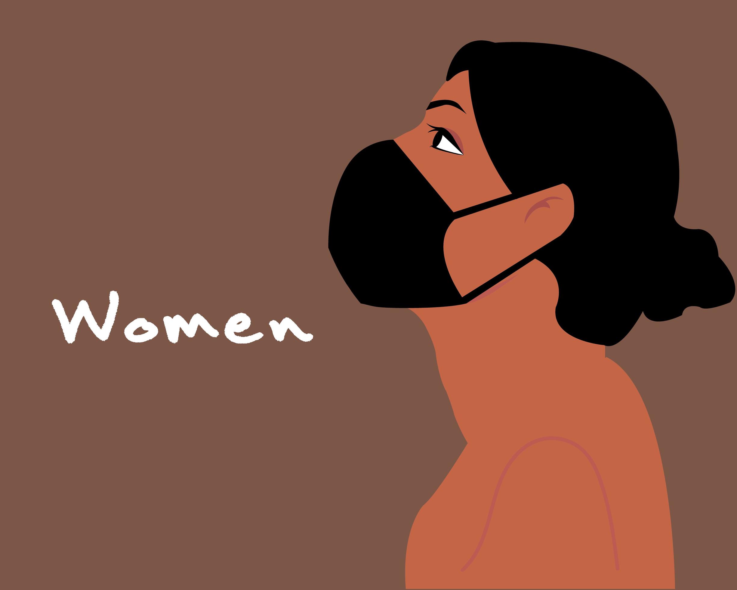 Portrait of black woman wearing mask 1435963 Vector Art at Vecteezy