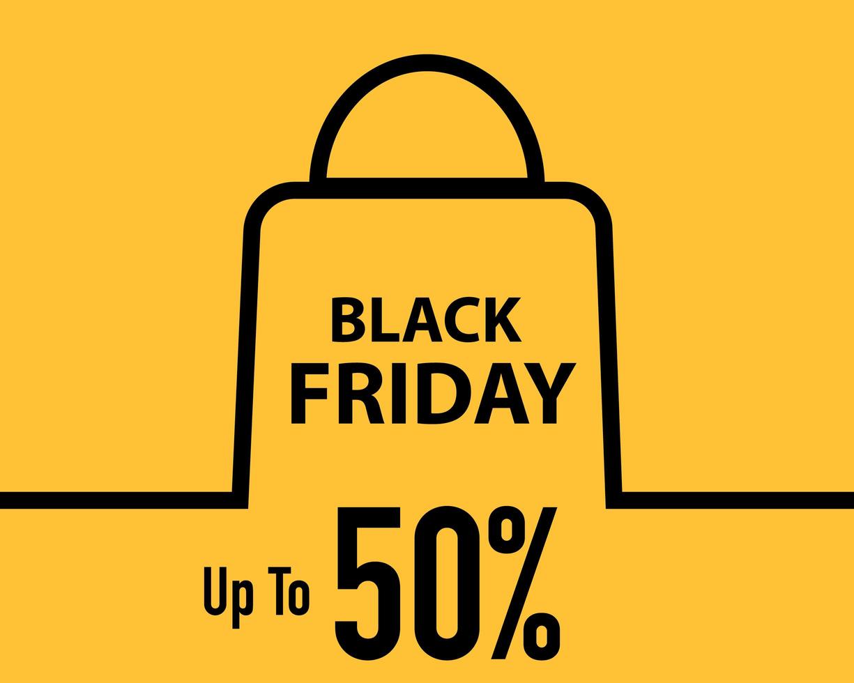 Black Friday minimalist discount sale banner vector