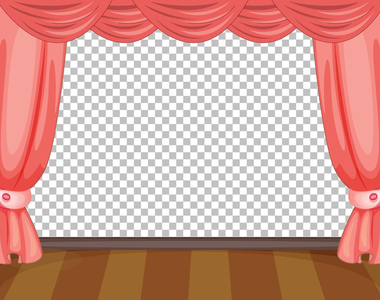 Pink curtains isolated vector