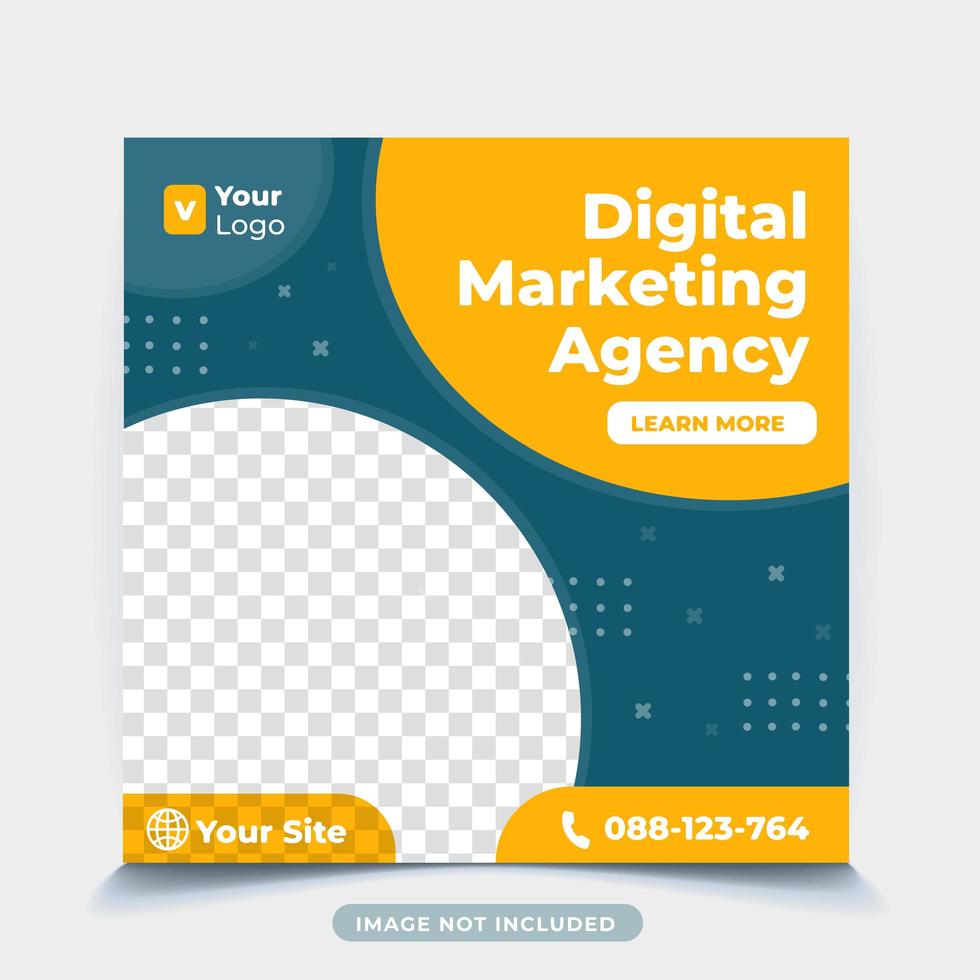 Digital business marketing social media post template vector