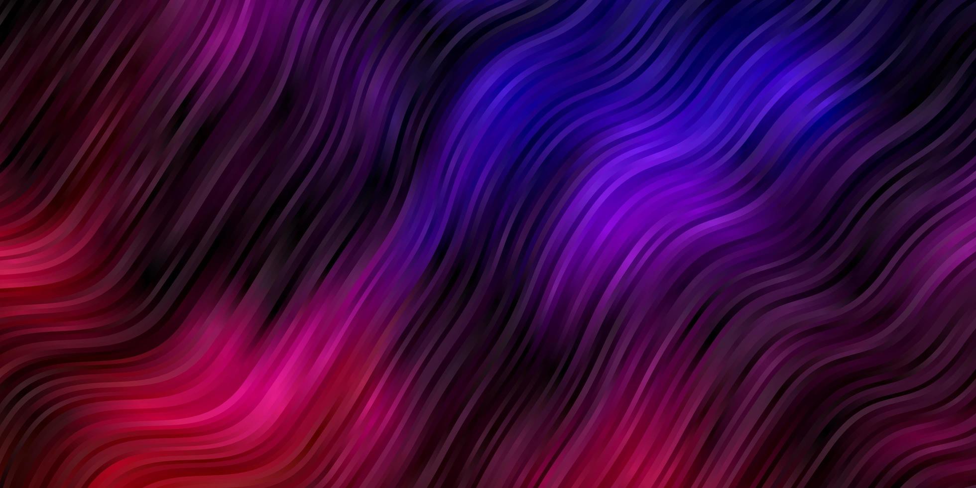 Dark pink and blue pattern with curves. vector