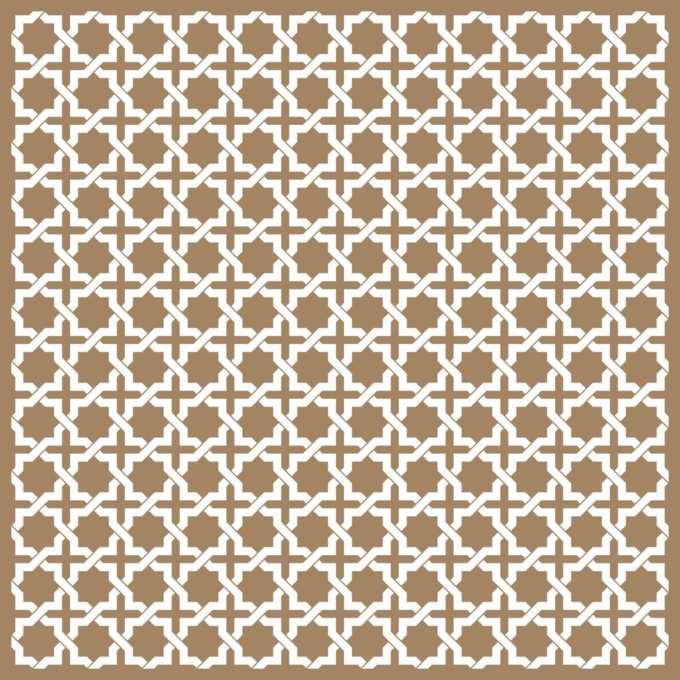Seamless Islamic patterns in beige vector