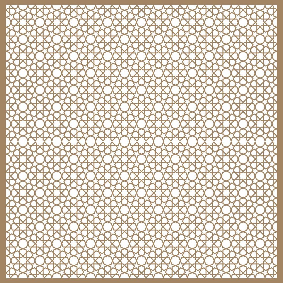 Seamless Islamic patterns in beige vector