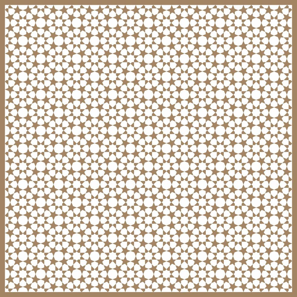 Seamless Islamic patterns in beige vector