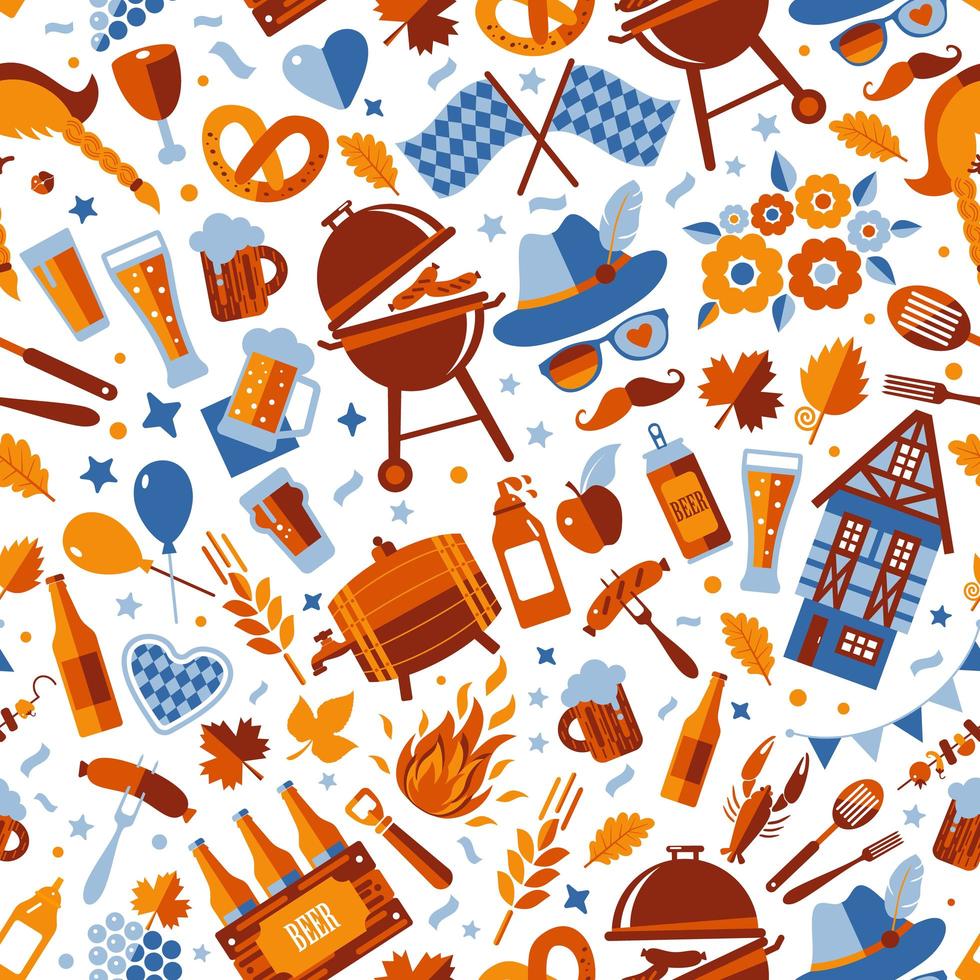 Oktoberfest seamless surface pattern vector