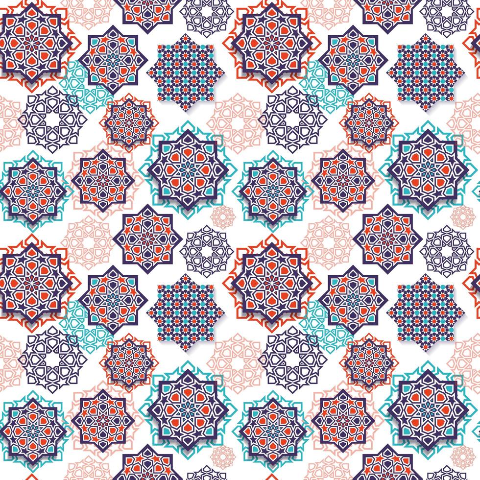 Seamless pattern of  Eid Mubarak celebratio vector