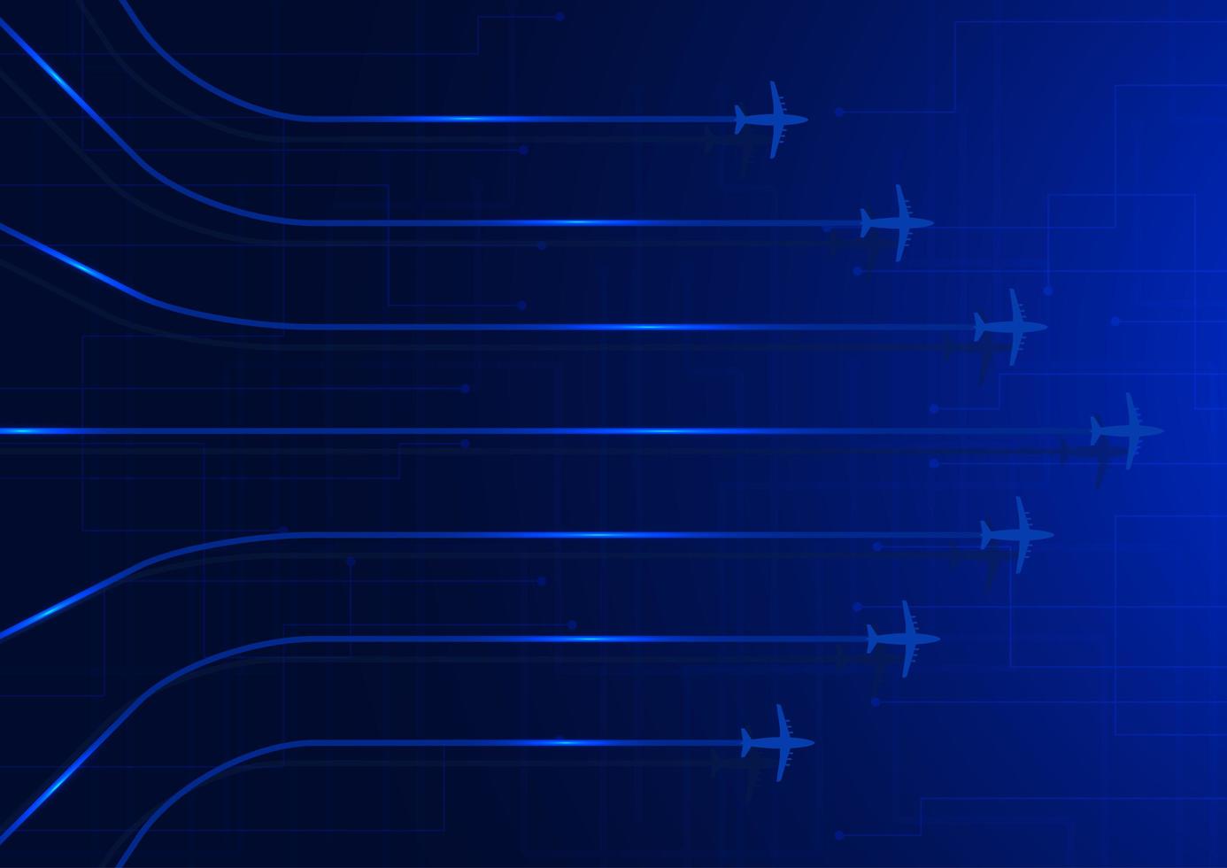 Electronic Background with Planes vector