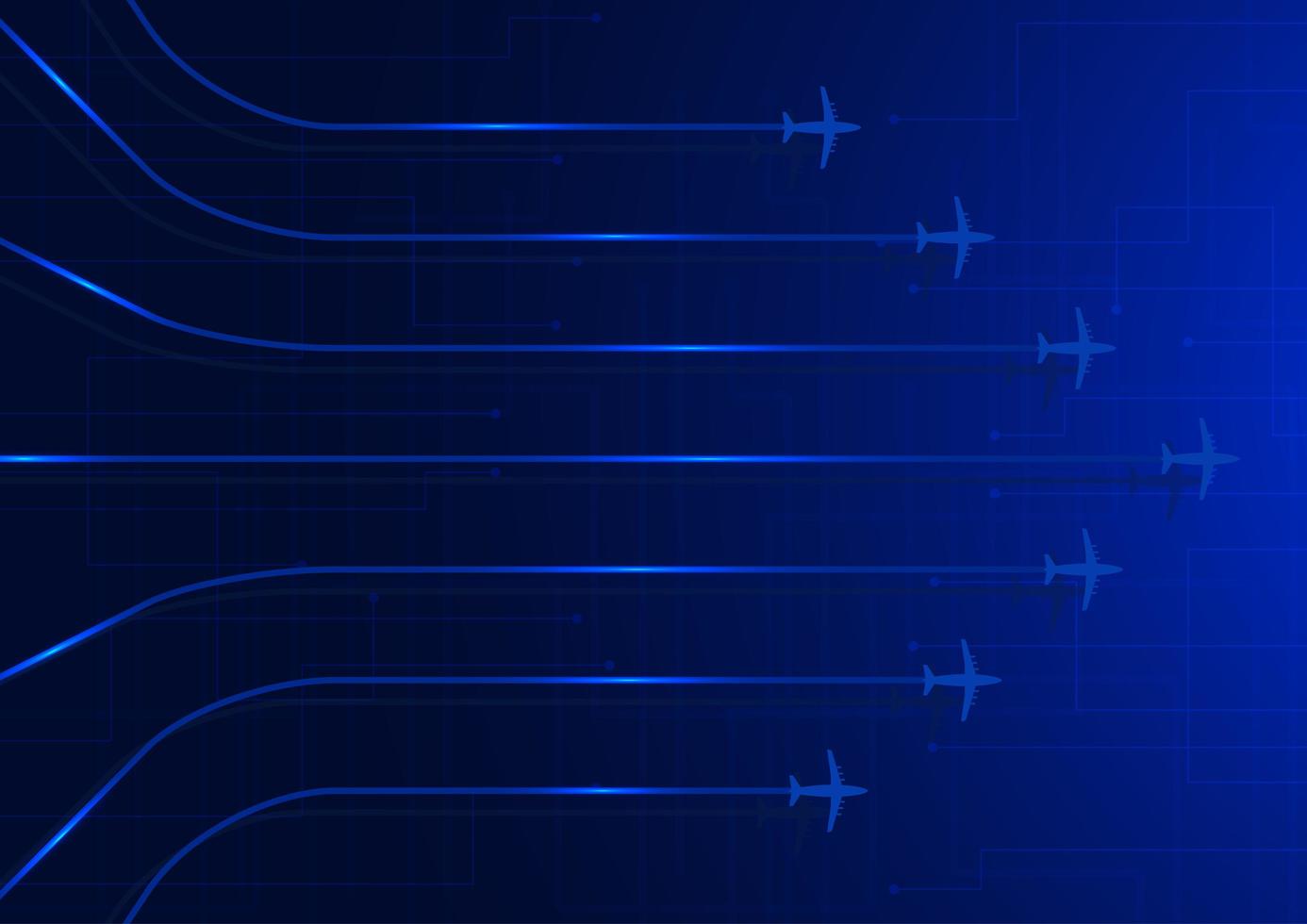 Electronic Background with Planes vector