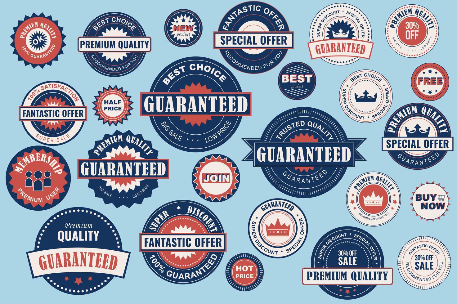 Collection of sale labels vector