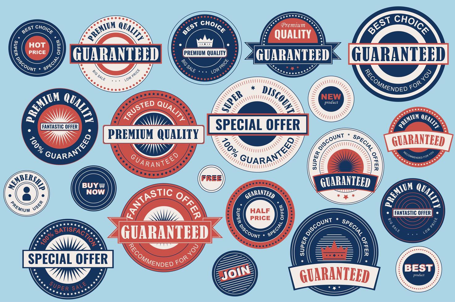 Collection of sale labels vector