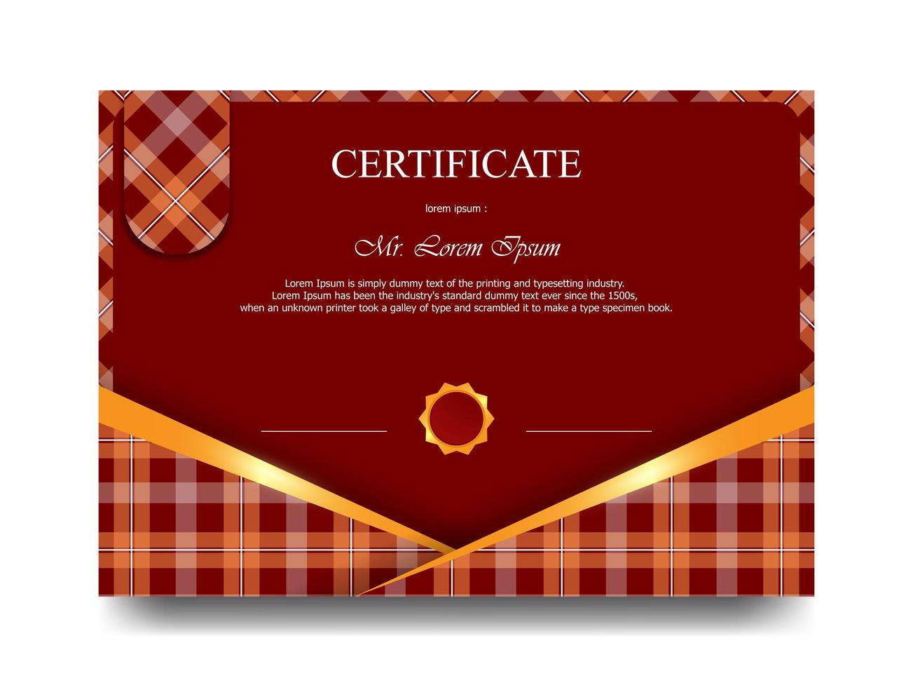 Certificate Template with Modern Design vector