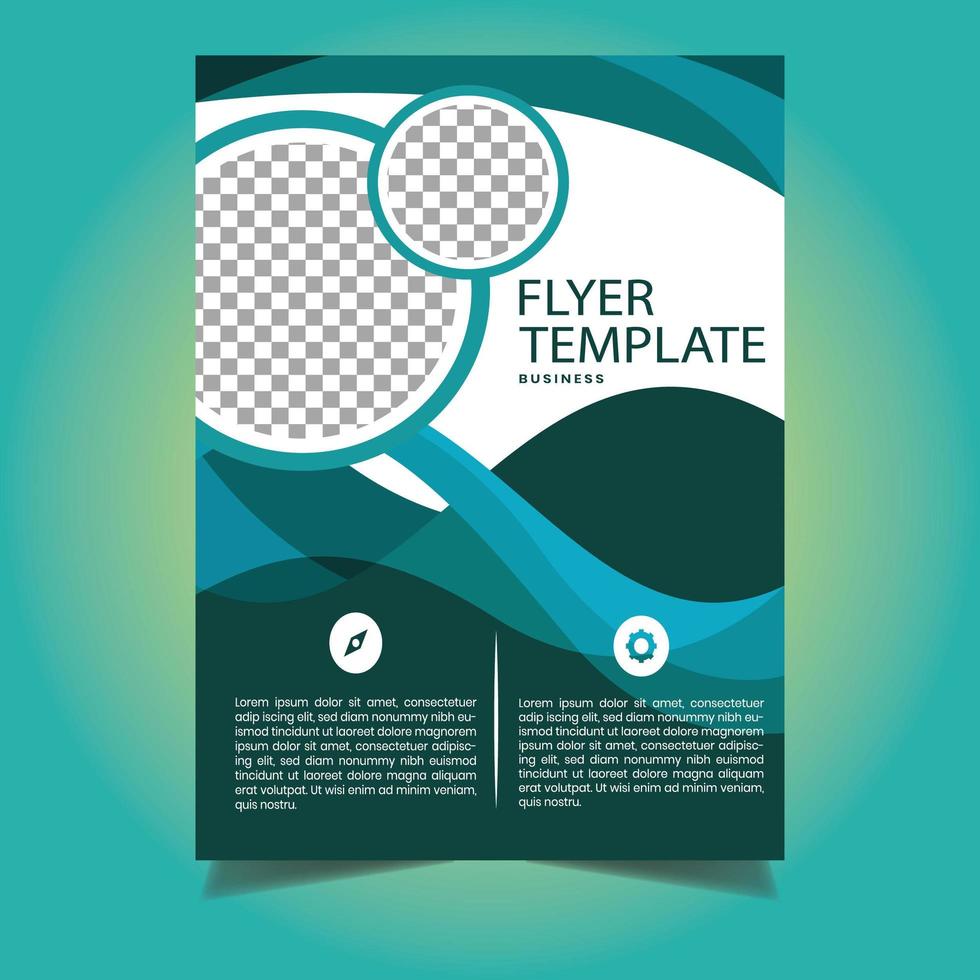 Modern flyer template design vector