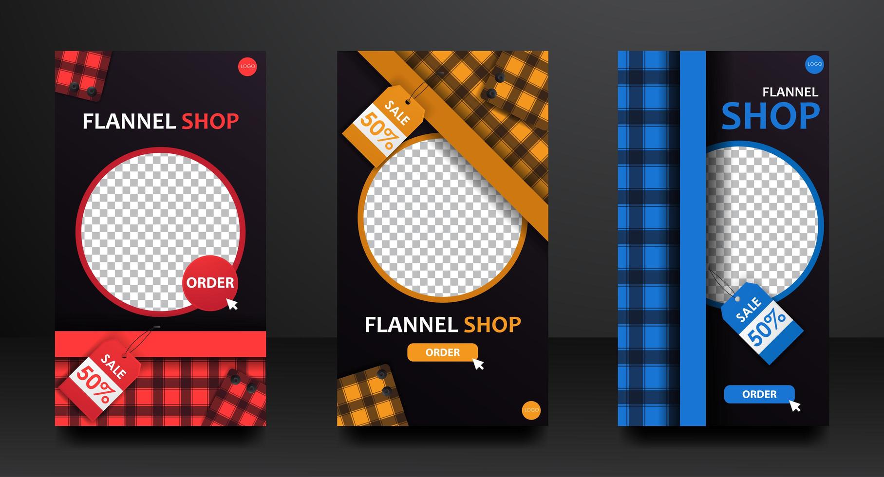 conjunto de banners verticales vector