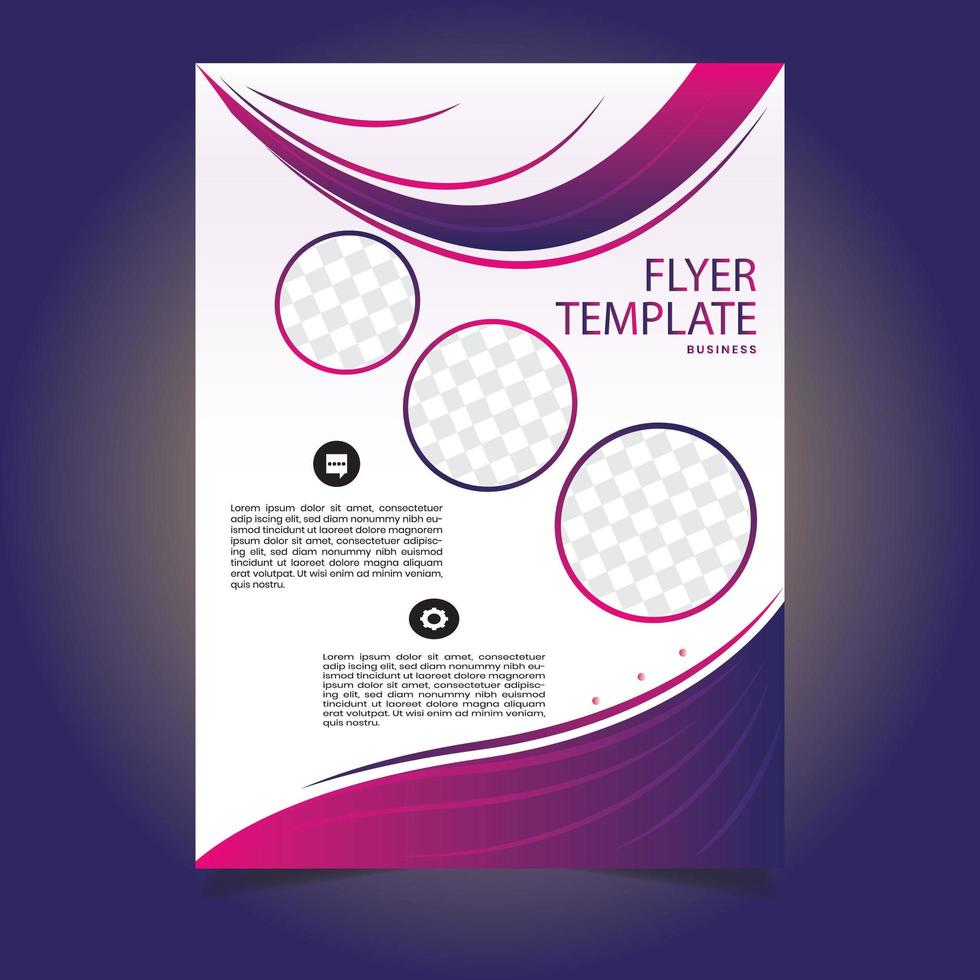 Modern flyer template design vector