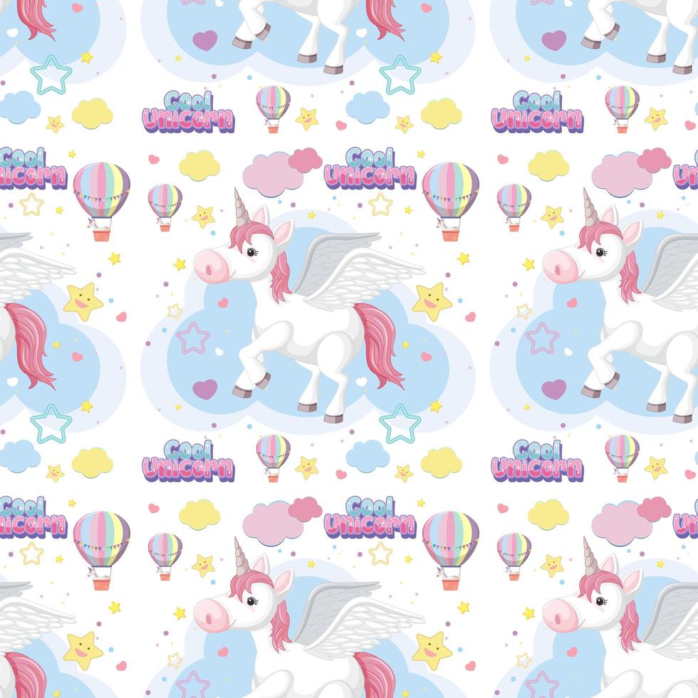 Fondo de unicornio transparente pastel vector