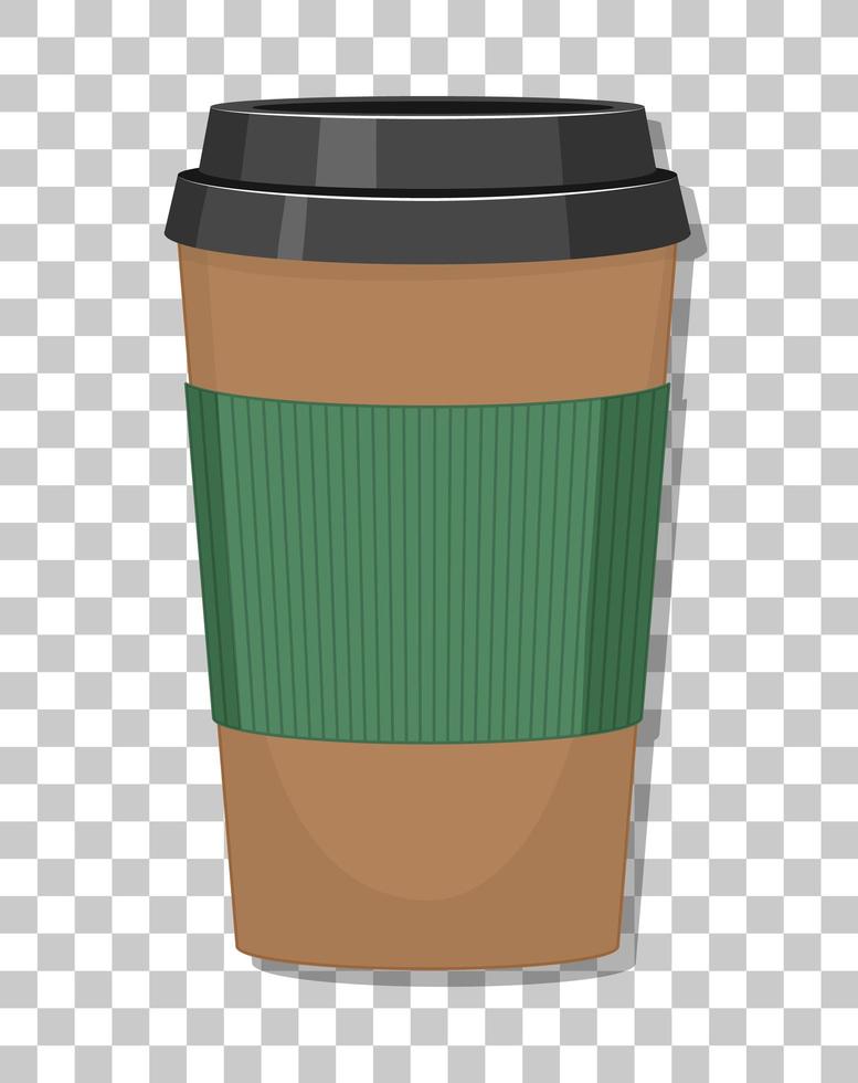 A paper coffee cup isolated on transparent background vector