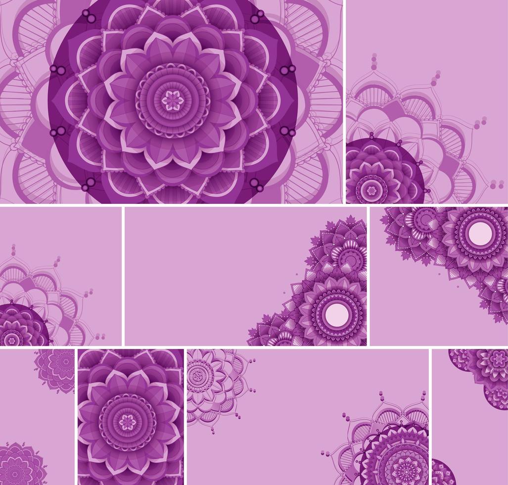 hermoso fondo de mandala de color fucsia vector