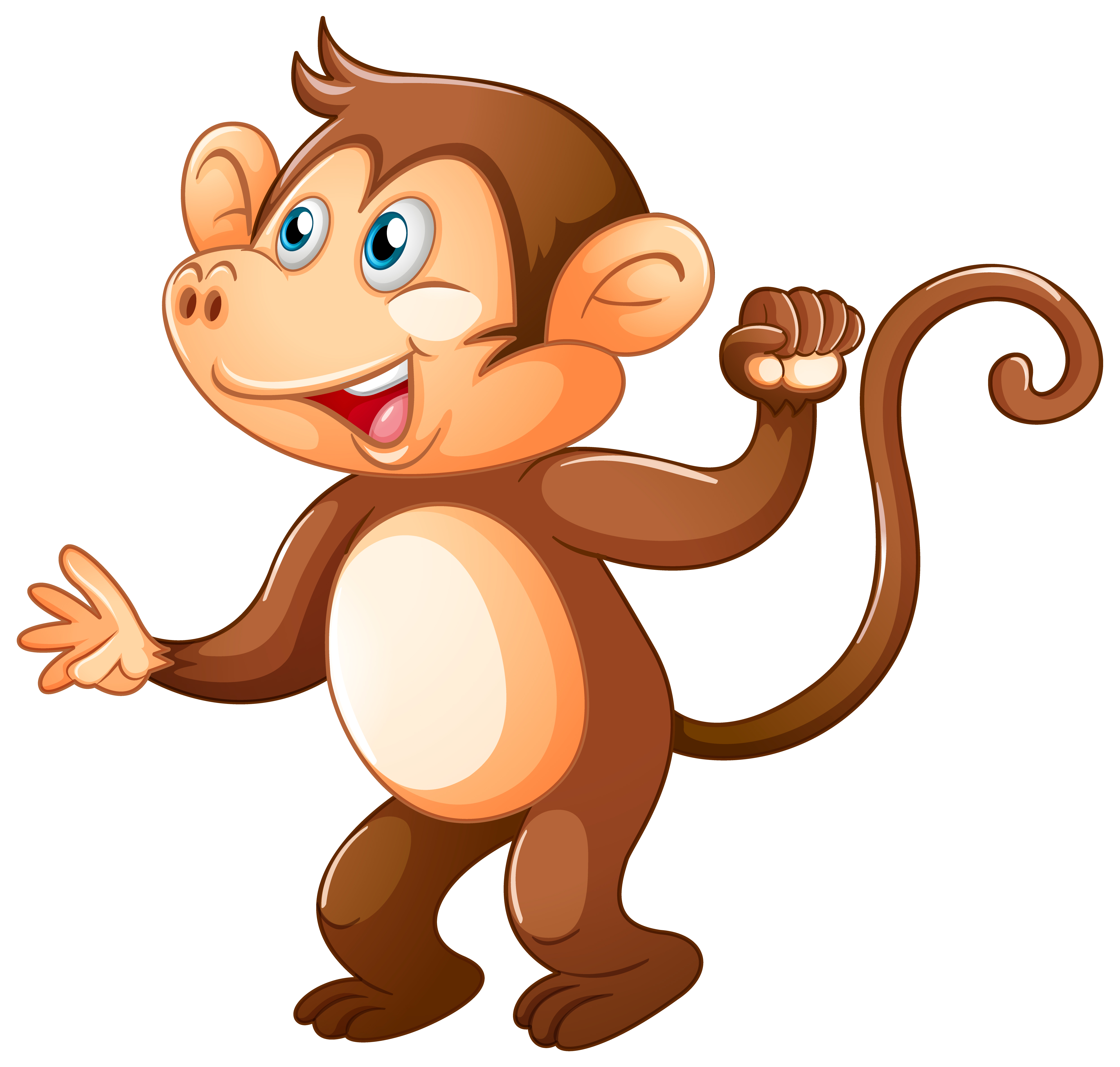 A cute monkey on white background 1437078 Vector Art at Vecteezy