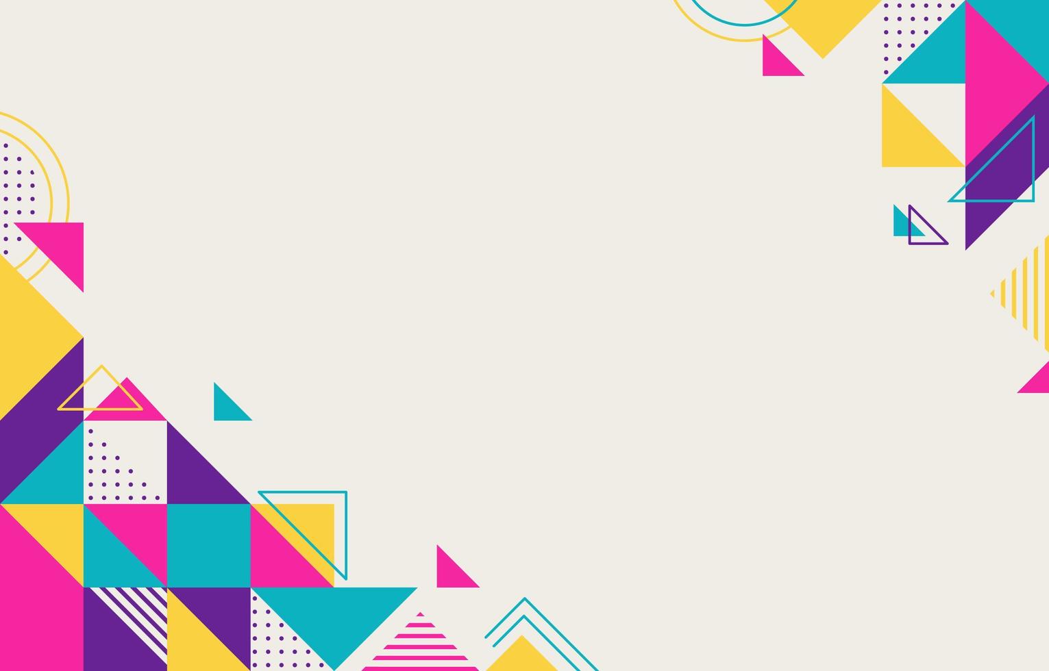 Geometric Abstract with Memphis Style Background vector