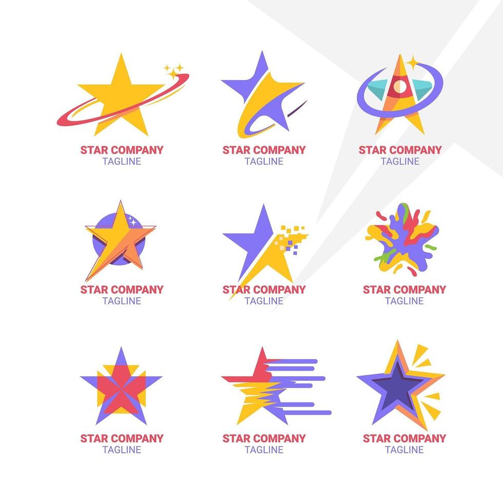 Star Logos in Various Styles vector