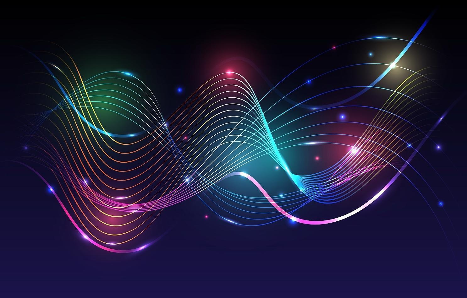 A Wave of Abstract Neon Spectrum Background vector