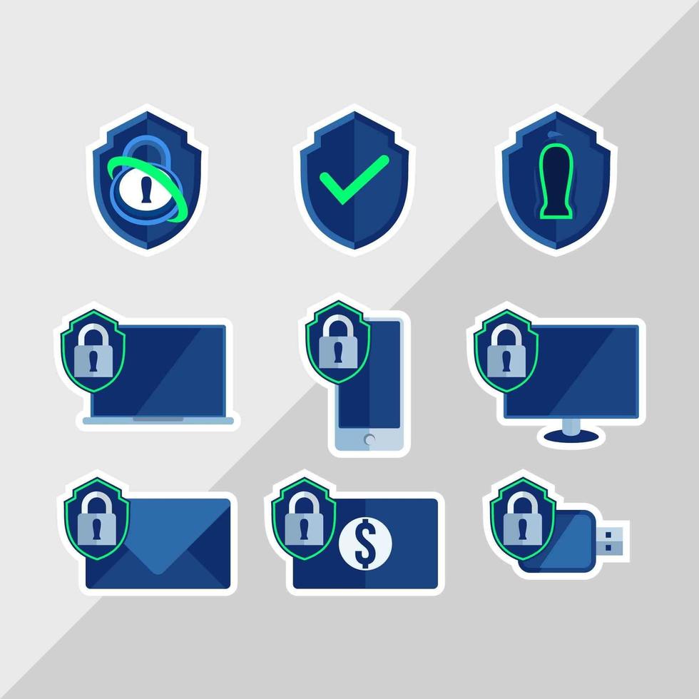 Cyber Security Day Sticker Pack vector