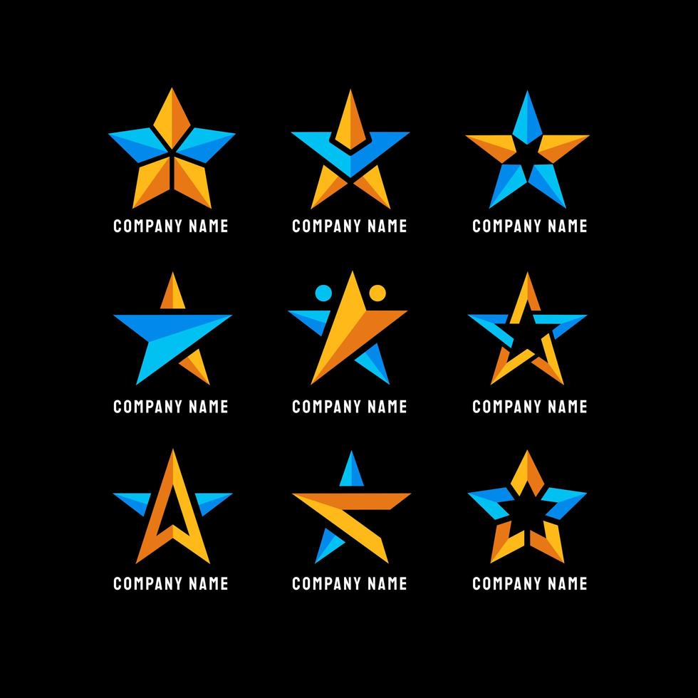 Captivating Yellow and Blue Star vector