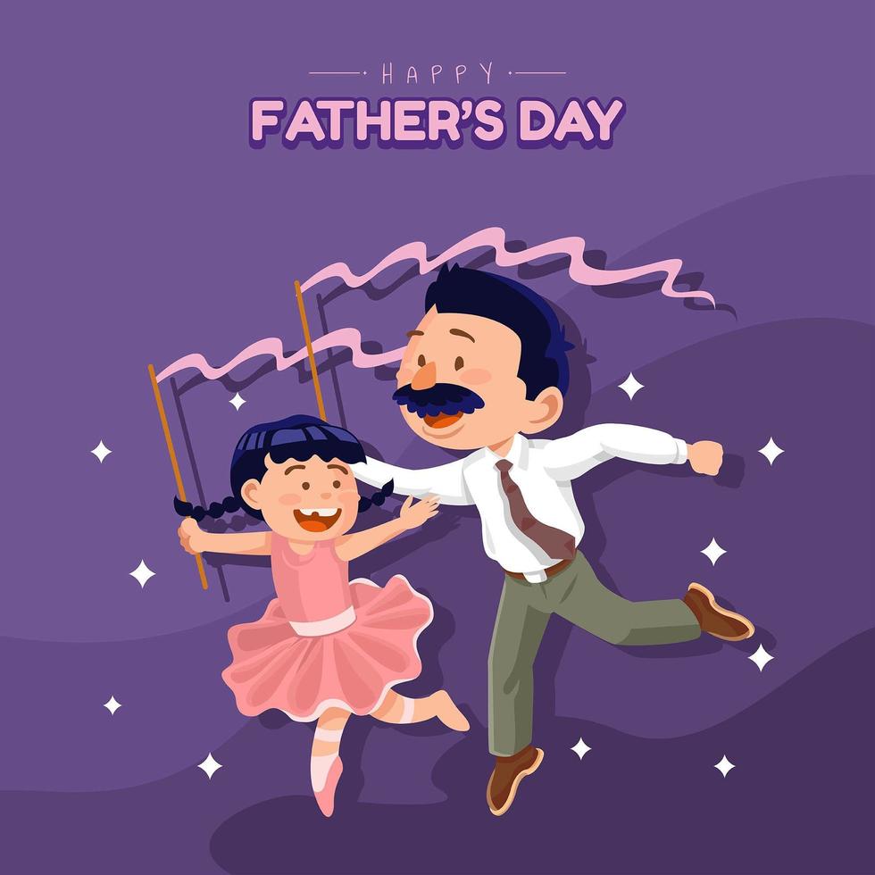 Happy Father's Day Ballet Concept vector