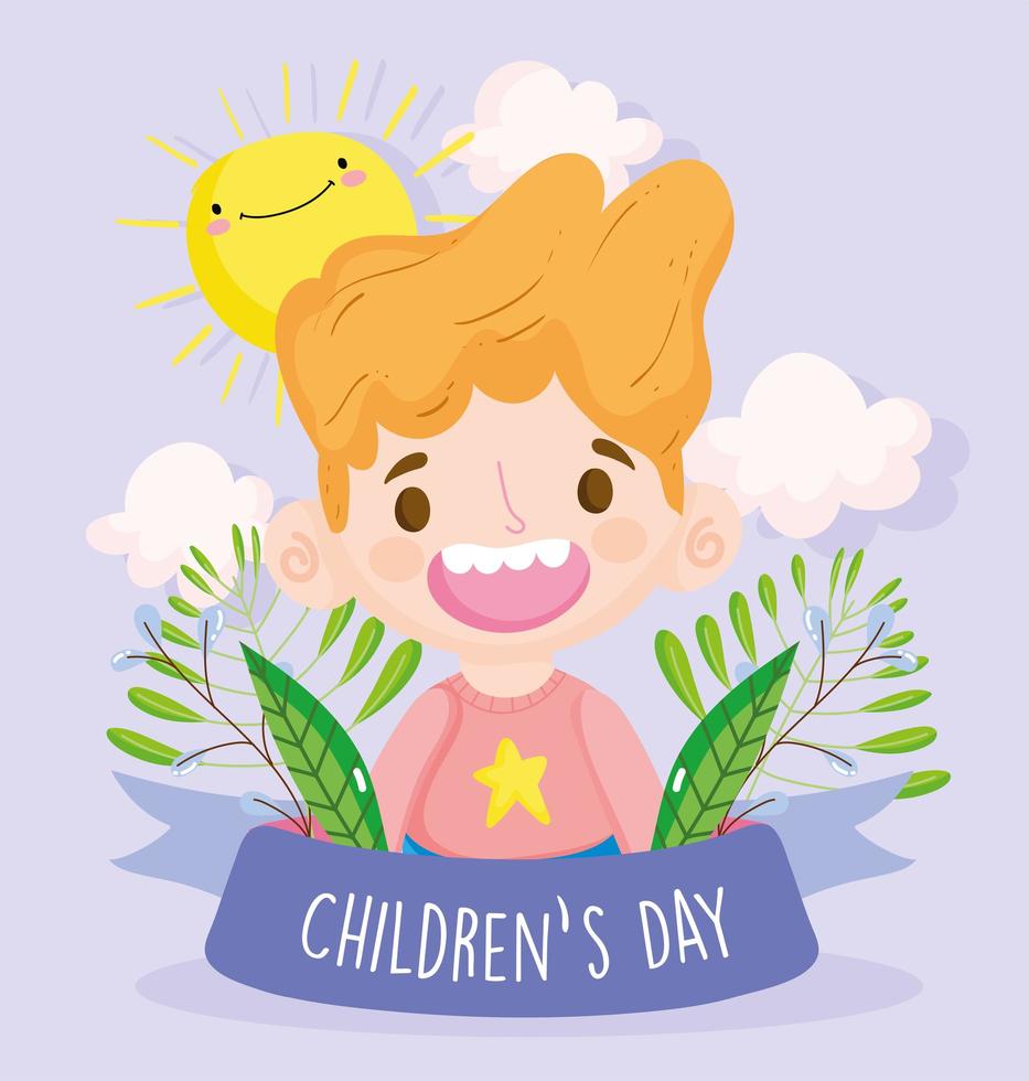 Happy Children's day celebration vector