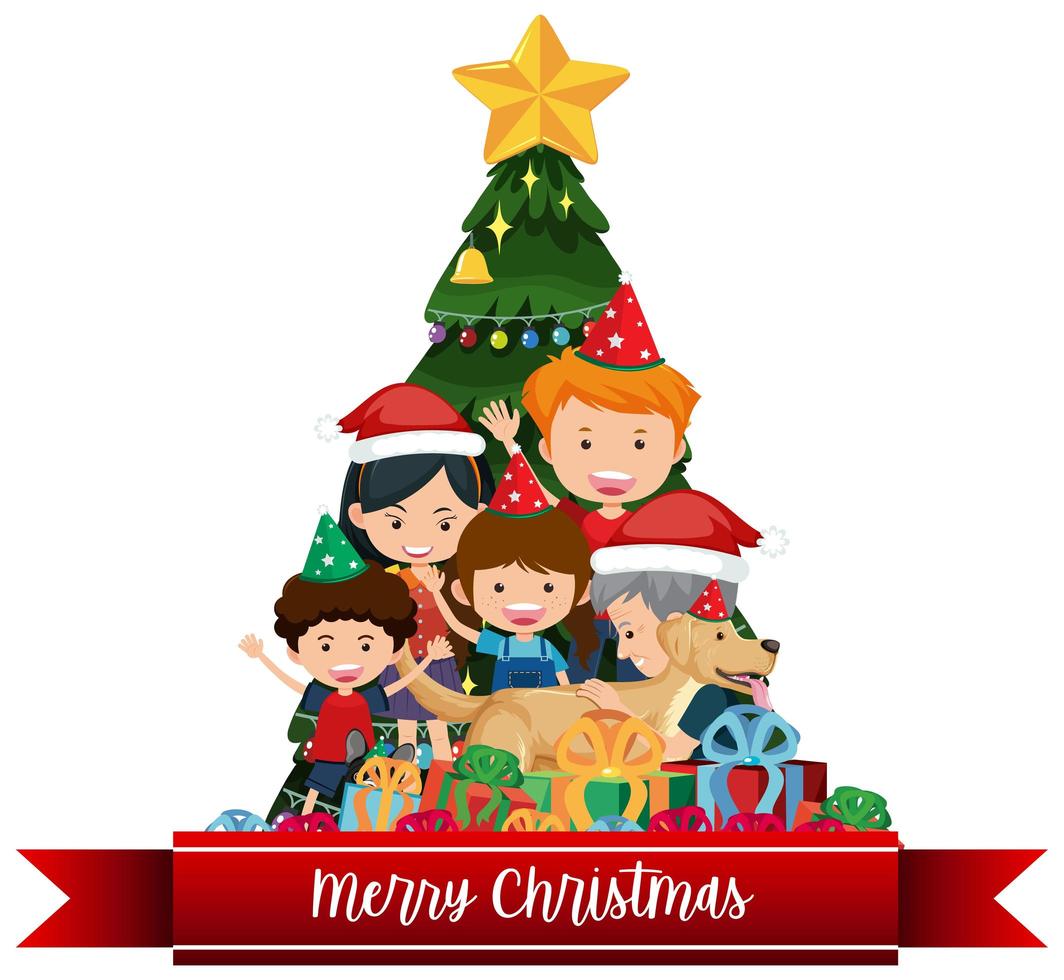 banner de feliz navidad aislado vector