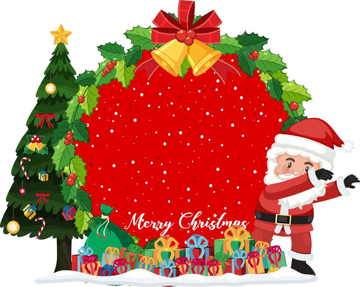 Blank Merry Christmas card template vector