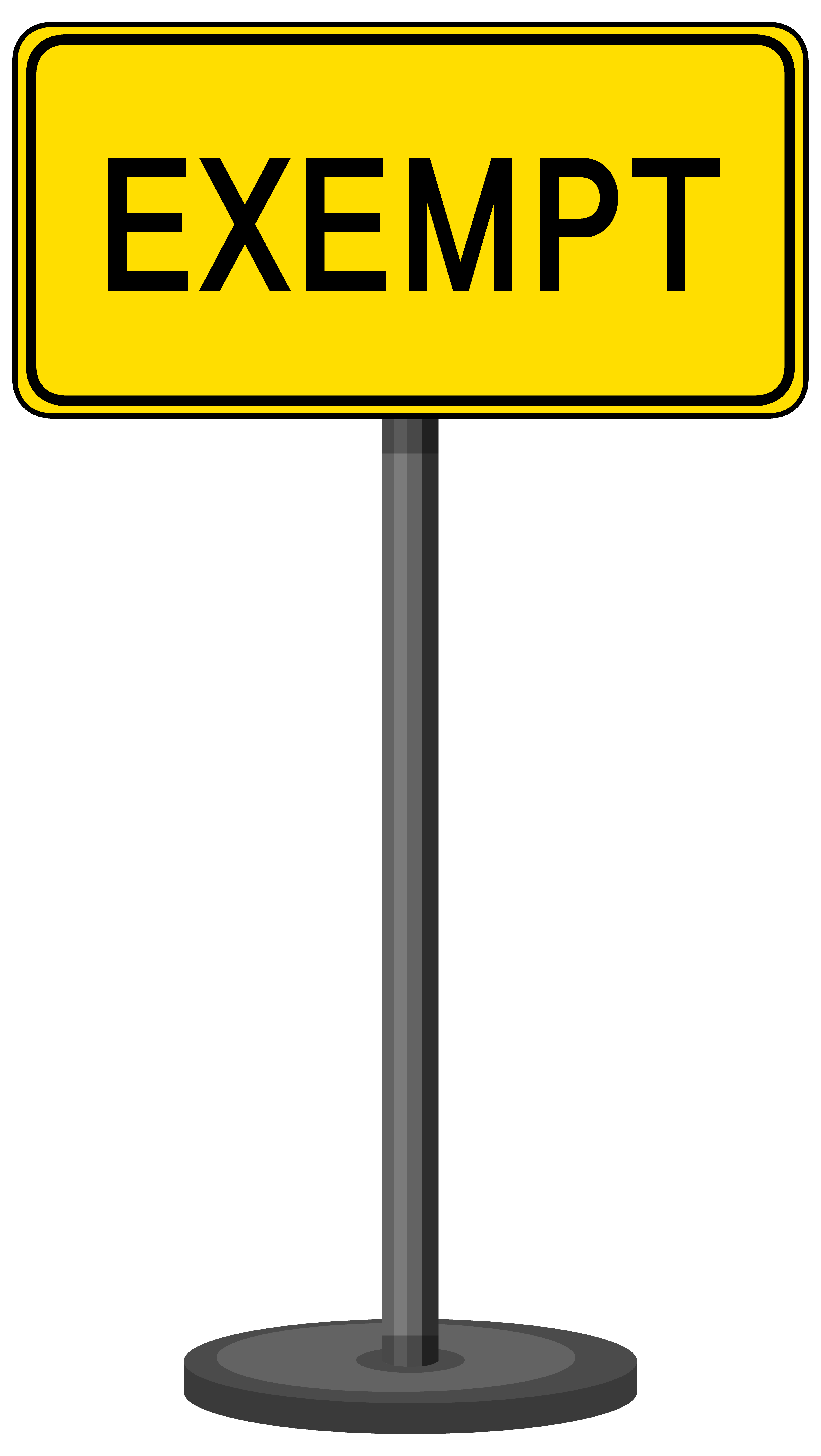 Exempt sign isolated on white background 1437396 Vector Art at Vecteezy