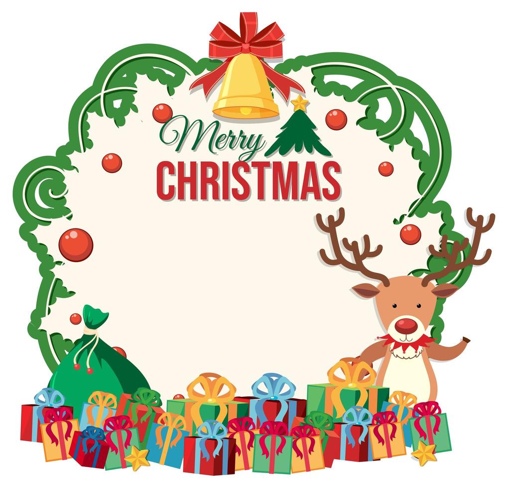 Isolated Merry Christmas banner vector