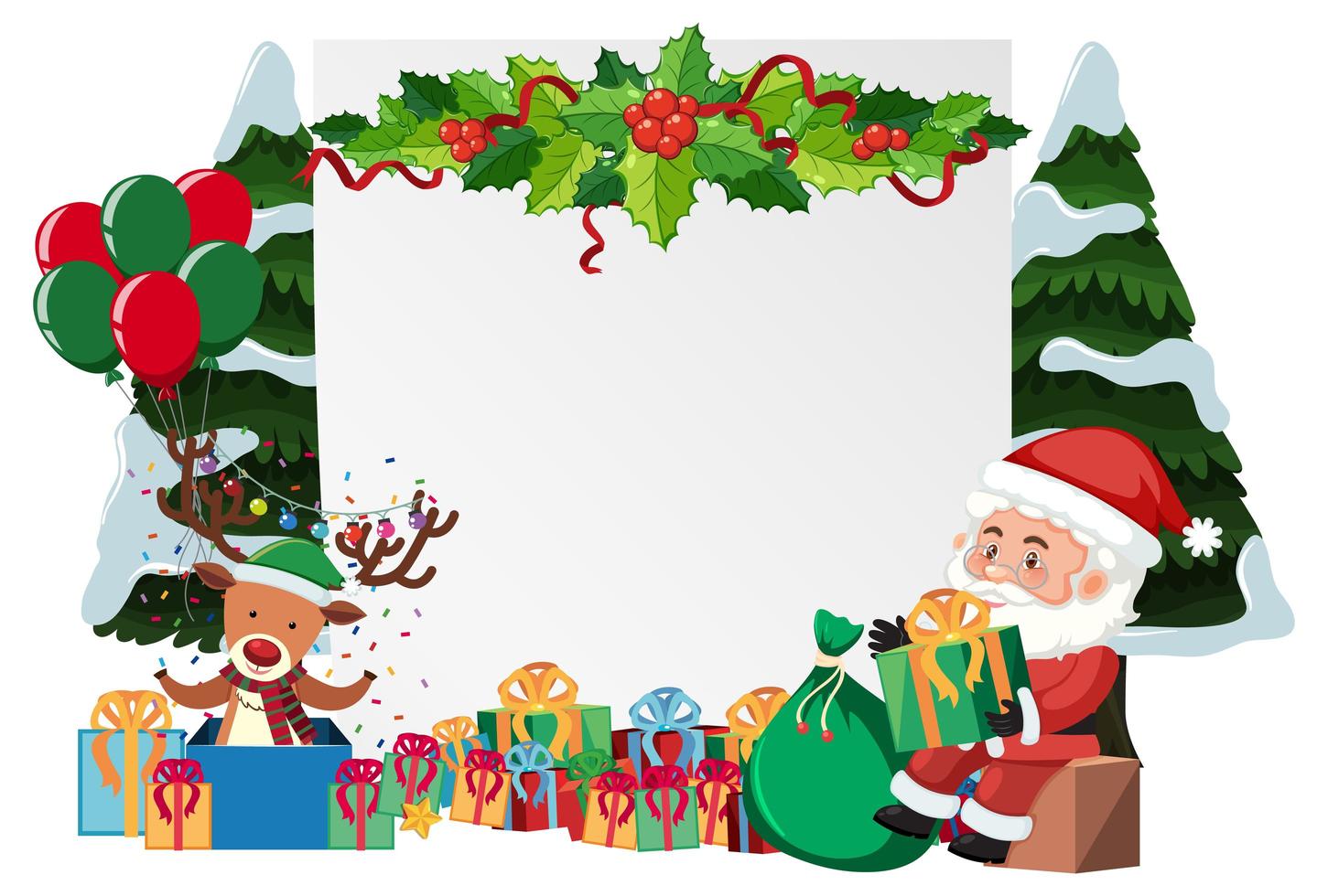 banner de feliz navidad aislado vector