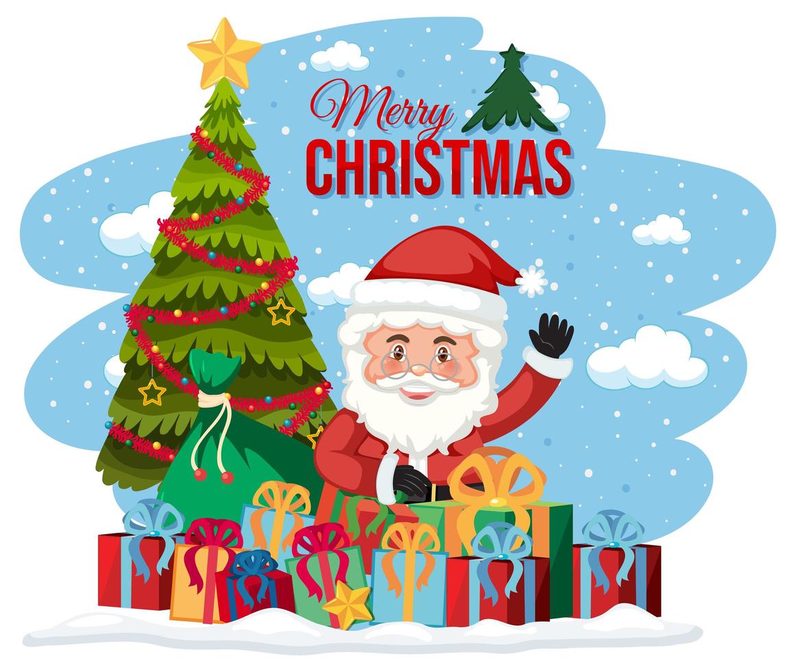 Isolated Merry Christmas banner vector