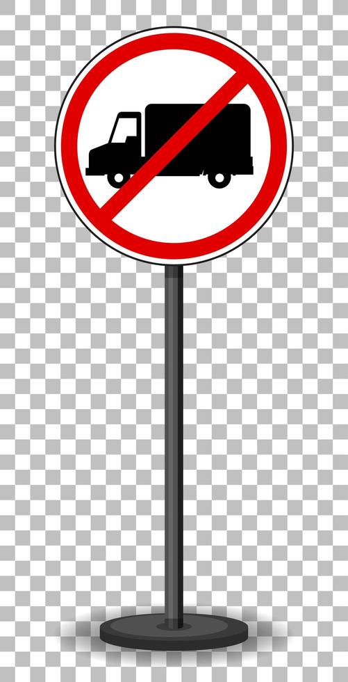Red traffic sign on transparent background vector