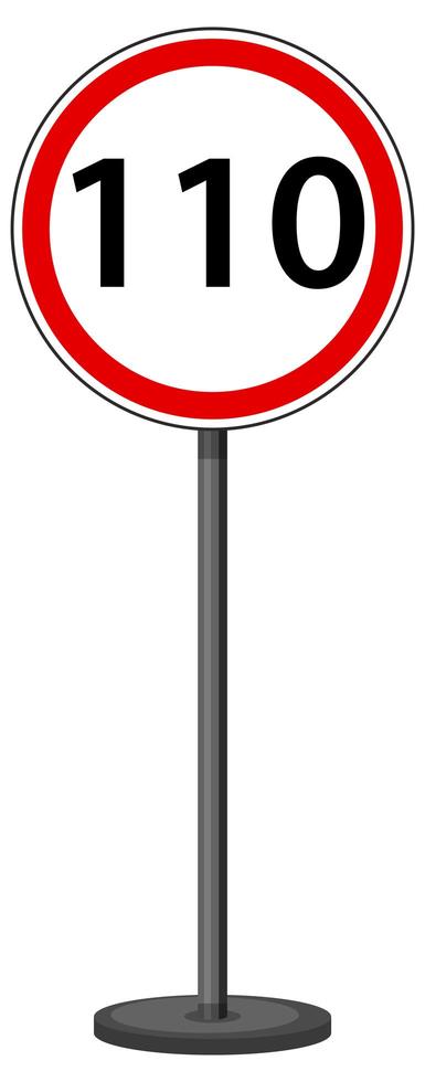 Red traffic sign on white background vector