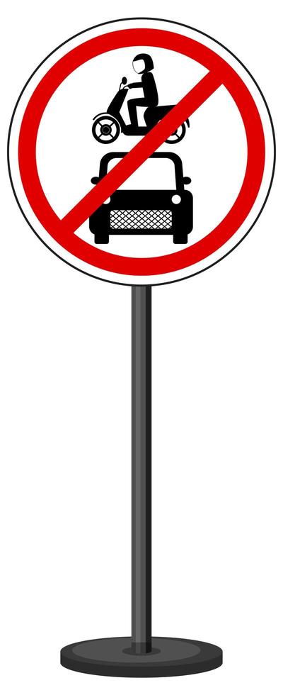 Red traffic sign on white background vector