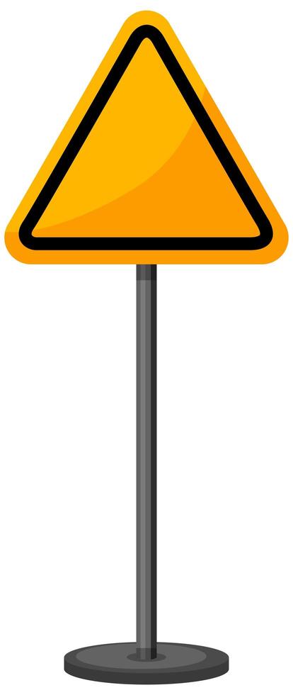 Yellow traffic warning sign on white background vector